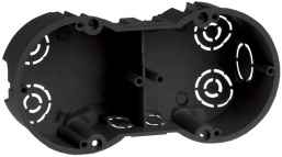 Коробка КМ40007 установочная 2х местная для твердых стен 141x70x45 UKT20-141-070-045