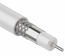 Кабель коаксиальный LIGHT RG-6U, 75 Ом, CCS/Al/Al, 32%, 75 Ом, белый, бухта 100 м PROconnect 01-2251
