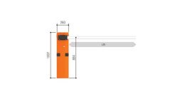 G3750_DX - Тумба шлагбаума из оцинкованной и окрашенной стали для правостороннего монтажа, класс защ