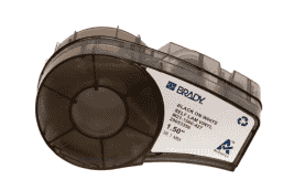 BRD110930 самоламинирующиеся кабельные маркеры, 38.10 мм/4.30 м (d8 мм), винил, черный на белом