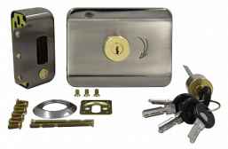 AT-EL201A Электромеханический замок моторного типа, накладной, универсальный (дверь наружу, внутрь) 