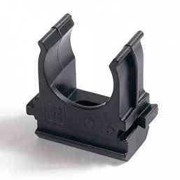 Крепёж-клипса для труб Полистирол черная d20 мм (100шт/1500шт уп/кор) Промрукав